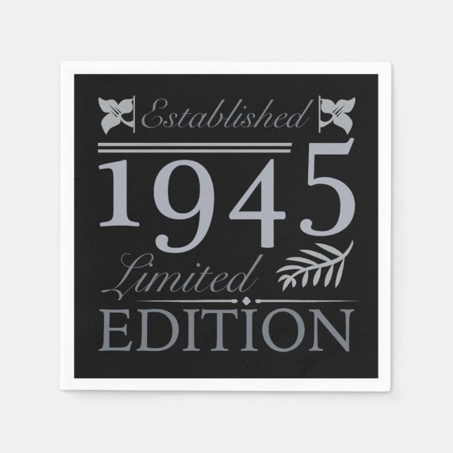 Serviette En Papier 1945 Limited Edition 80e anniversaire (Devant)