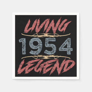 Serviette En Papier 1954 Légende vivante 70e anniversaire