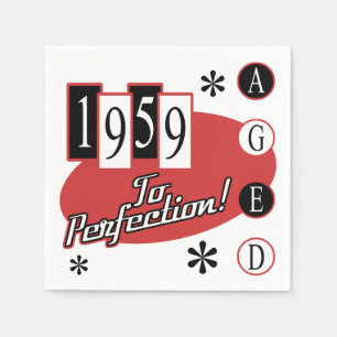 Serviette En Papier 1959 60e anniversaire MidCentury