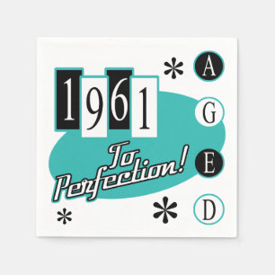 Serviette En Papier 1961 60e anniversaire Mid Century Moderne