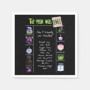 Serviette En Papier 1961 Année de naissance serviettes trivia