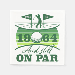 Serviette En Papier 1964 60e anniversaire Humour de golf