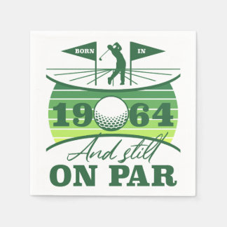 Serviette En Papier 1964 60e anniversaire Humour de golf
