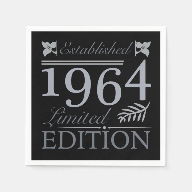 Serviette En Papier 1964 Edition Limitée 60 Ans (Devant)