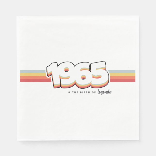 Serviette En Papier 1965 The birth of legends (Devant)