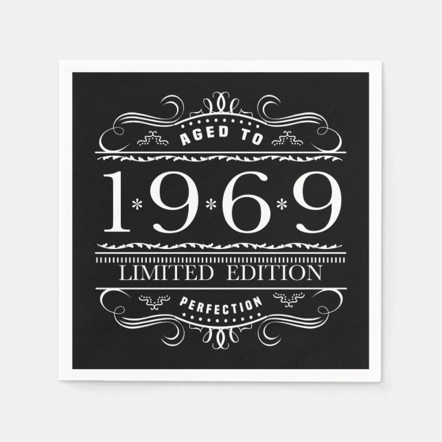 Serviette En Papier 1969 Edition Limitée Anniversaire (Devant)