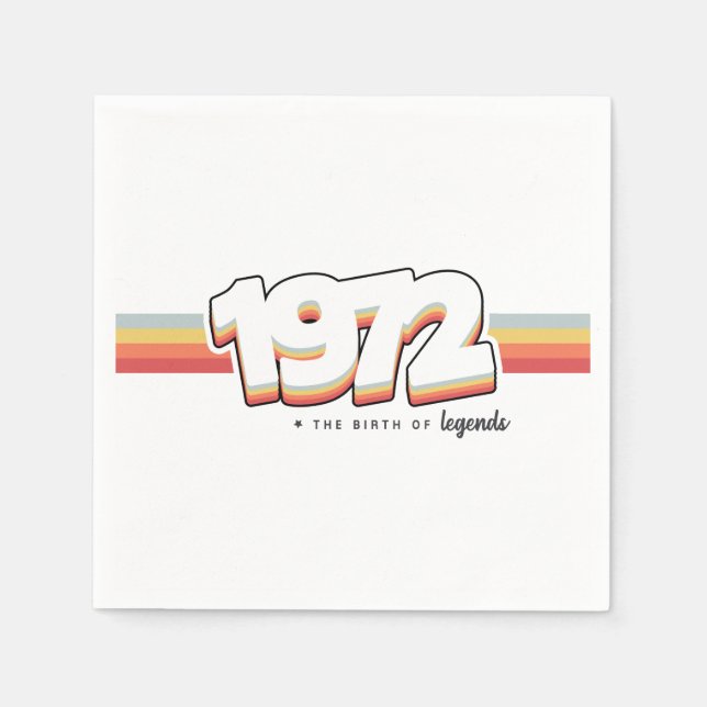 Serviette En Papier 1972 La naissance des légendes (Devant)