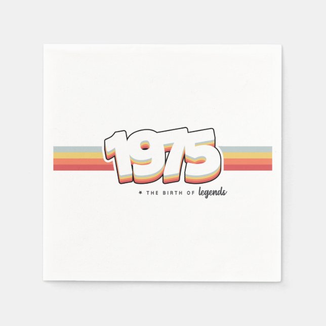 Serviette En Papier 1975 La naissance des légendes (Devant)