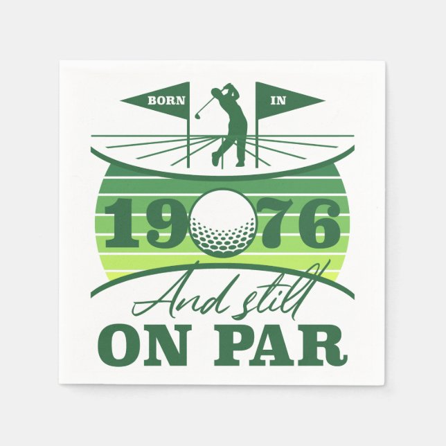 Serviette En Papier 1976 50e anniversaire amateurs de golf (Devant)