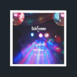 Serviette En Papier 1985 Disco Ball 40th Birthday Party Invitation<br><div class="desc">Célébrez dans un style rétro avec cette vibrante invitation à la fête d'anniversaire de bal disco de 1985. Doté d'une boule de disco éblouissante et de néons colorés, ce design capte parfaitement l'ambiance énergique des années 80. Idéal pour les célébrations du 40e anniversaire, cette invitation personnalisable est la façon idéale...</div>