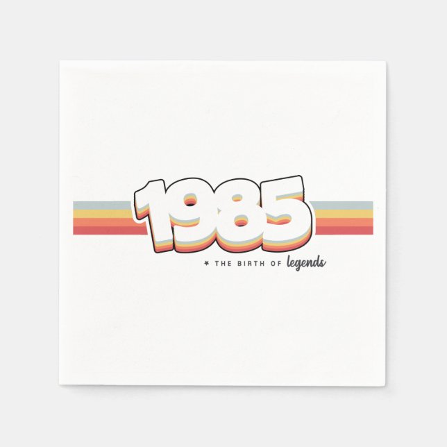 Serviette En Papier 1985 La naissance des légendes (Devant)