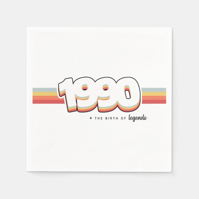 Serviette En Papier 1990 La naissance des légendes (Devant)