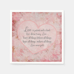 Serviette En Papier 1 Co 13 - L'amour est le patient L'amour est le ge