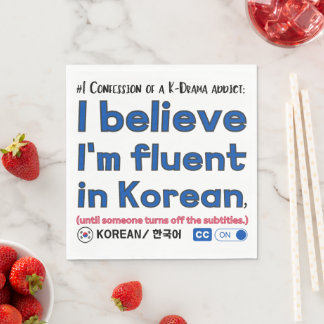 Serviette En Papier #1 Confession d'un K-drama Addict Plaques de papie