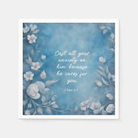 1 Pierre 5:7 « Déversez toutes vos anxiétés » Bleu