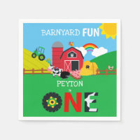 1er Anniversaire Animaux de ferme Barnyard Fun Kid