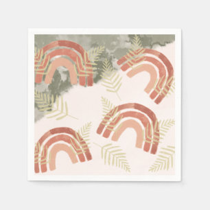 Serviette En Papier 1er anniversaire arc-en-ciel