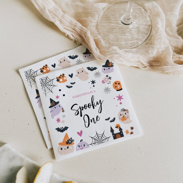Serviette En Papier 1er Anniversaire Halloween Thème Anniversaire (Créateur téléchargé)