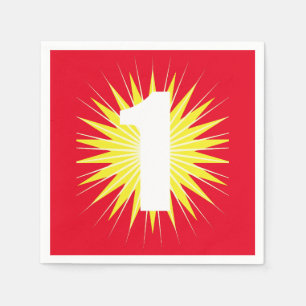 Serviette En Papier 1er anniversaire inoubliable