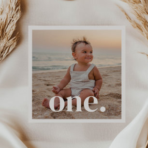 Serviette En Papier 1er anniversaire Photo - un