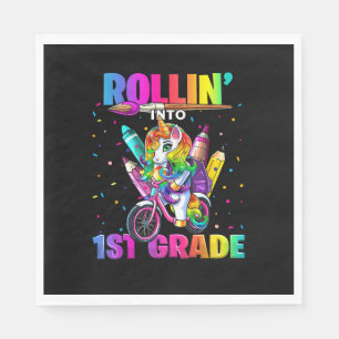 Serviette En Papier 1ère année Unicorne Retour à l'école Premier jour