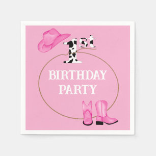 Serviette En Papier 1ère fête d'anniversaire ou texte personnalisé