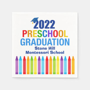 Serviette En Papier 2022 Graduation préscolaire Cute Crayon Custom Par