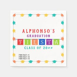 Serviette En Papier 2024 Colorful Mexicain Fiesta Graduation Fun Faits