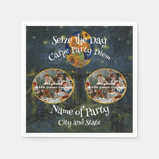 Serviette En Papier 2024 Réunion de l'école secondaire Anniversaire Va (Devant)