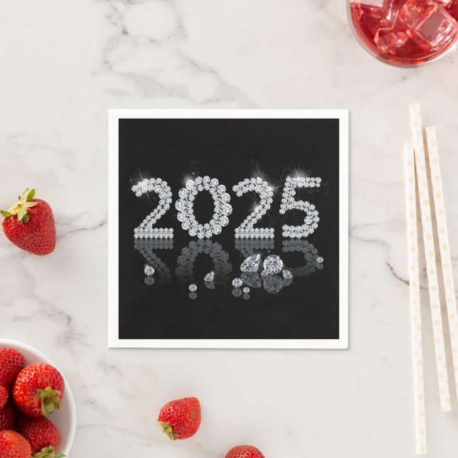 Serviette En Papier 2025 Brilliant Diamonds Nouvel An (En situation)