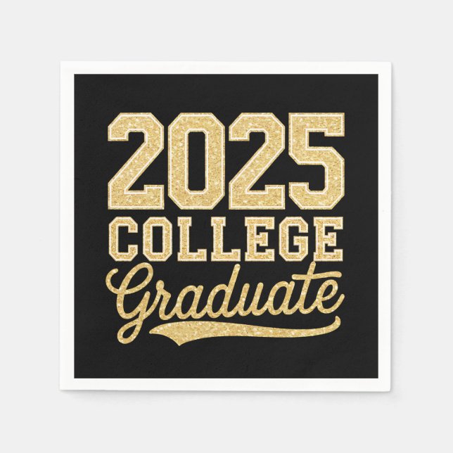 Serviette En Papier 2025 College Graduate Graduate School Senior (Devant)