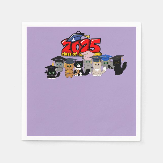 Serviette En Papier 2025 "Hors-droit de l'année supérieure"Graduation  (Devant)