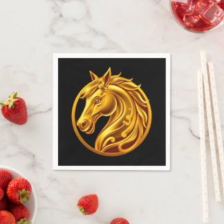 Serviette En Papier 2026 Chinese New Years- Gold Horse