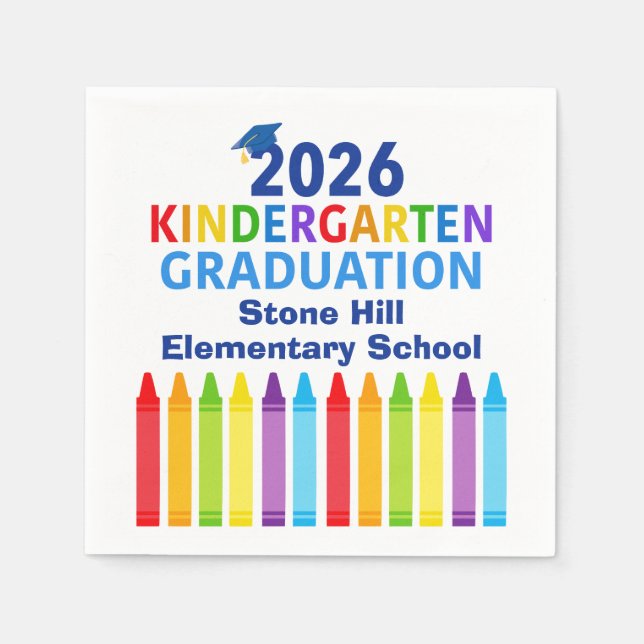 Serviette En Papier 2026 Kindergarten Graduation Custom School Party (Devant)