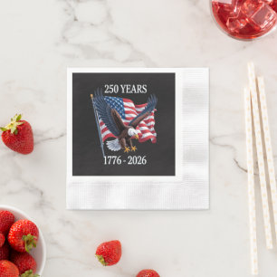 Serviette En Papier 250 Ans Anniversaire Drapeau Américain Usa 1776-20