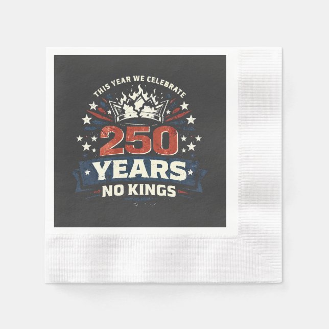 Serviette En Papier 250 Ans Pas De Rois Patriotique (Devant)