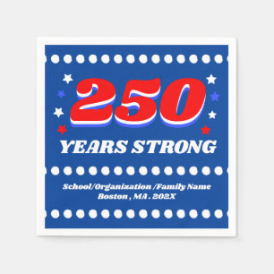 Serviette En Papier 250 Ans USA Personnalisé Patriotique