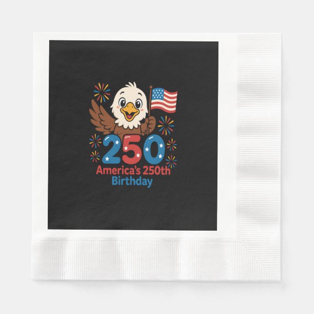 Serviette En Papier 250e anniversaire d'Amérique - Drapeau américain 2 (Devant)