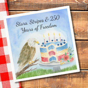 Serviette En Papier 250e anniversaire de l'indépendance Aigle américai