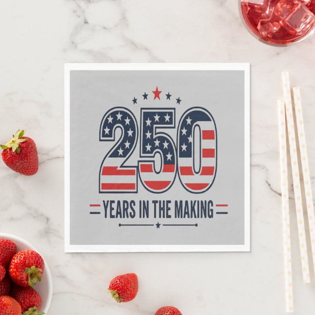 Serviette En Papier 250e anniversaire des États-Unis  (En situation)