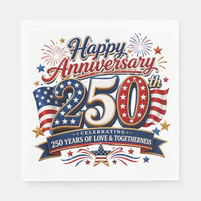 Serviette En Papier 250e anniversaire des États-Unis  (Devant)