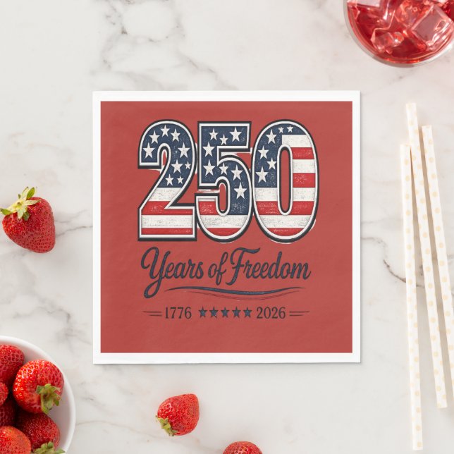 Serviette En Papier 250e anniversaire des États-Unis  (En situation)