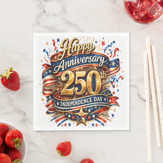 Serviette En Papier 250e anniversaire des États-Unis  (En situation)