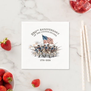 Serviette En Papier 250e anniversaire Soldats révolutionnaires 1776-20