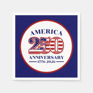 Serviette En Papier 250e anniversaire USA patriotique 1776–2026