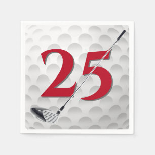 Serviette En Papier 25e anniversaire Golf Club Napkins