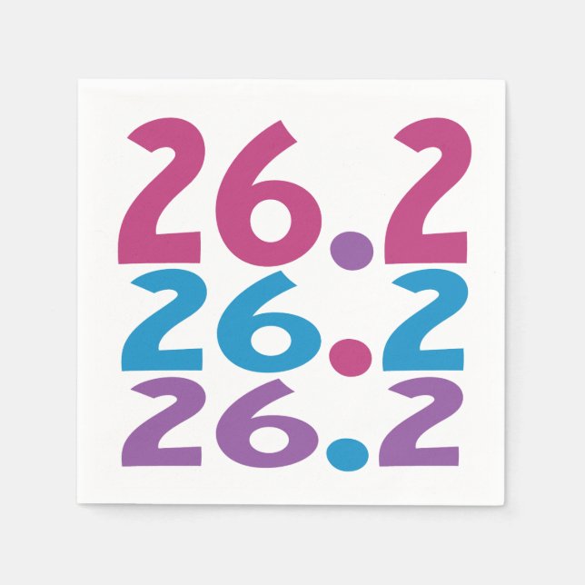 Serviette En Papier 26.2 marathonien - Marathon Runner thème (Devant)