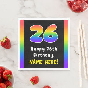 Serviette En Papier 26e anniversaire : Rainbow Spectrum # 26, Nom pers