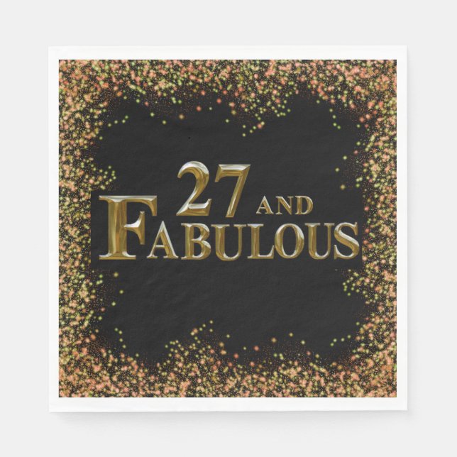 Serviette En Papier 27e anniversaire  (Devant)
