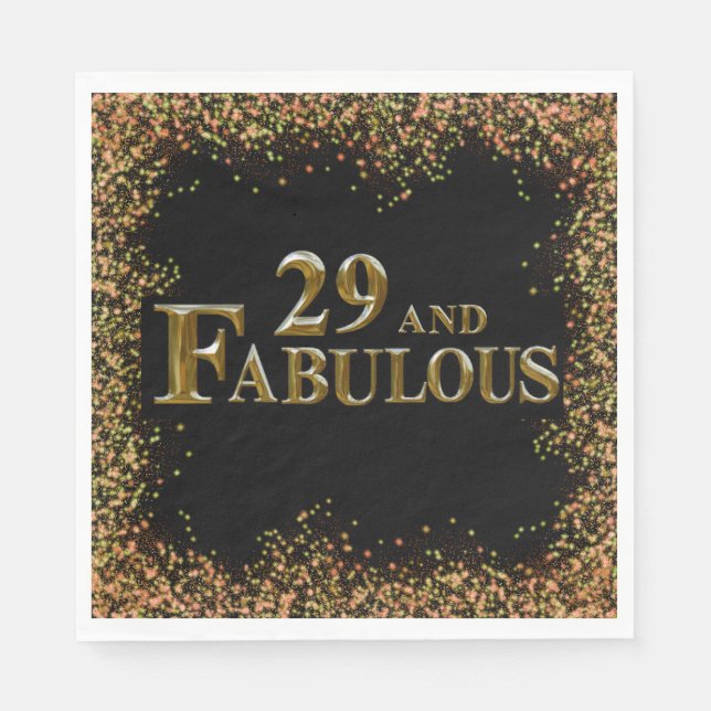 Serviette En Papier 29e anniversaire  (Devant)